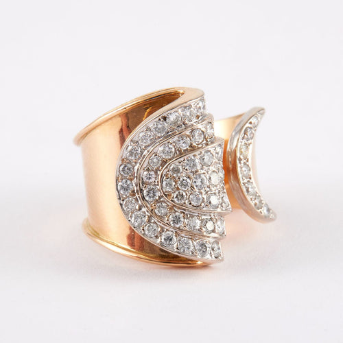 Bague 55 Bague Drapée Diamants 58 Facettes