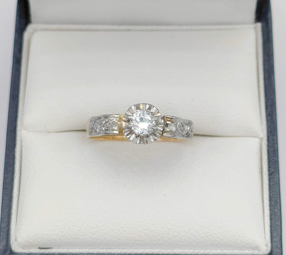 Bague 52.5 Bague solitaire 2 Ors Diamant 58 Facettes