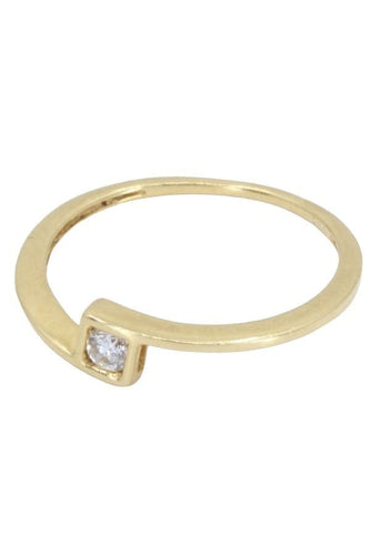 Bague 54 SOLITAIRE MODERNE DIAMANT 0.10 CARAT 58 Facettes 059171