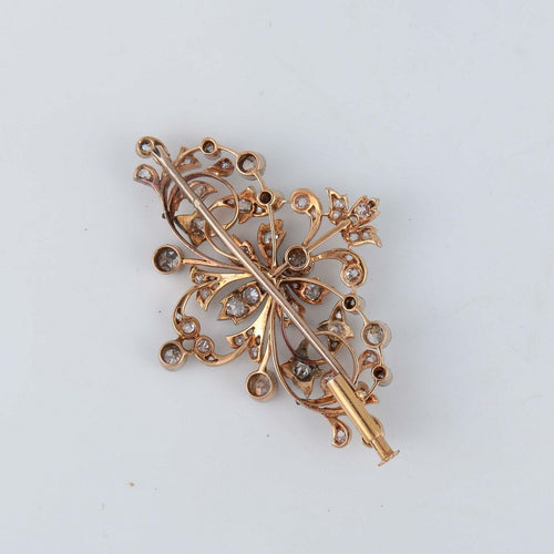 Broche Broche en platine et diamants 58 Facettes