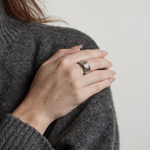 Bague 54 Bague Jonc Coeur Diamants 58 Facettes 240020