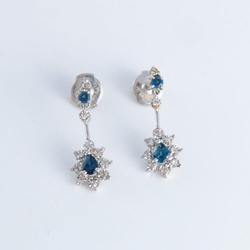 Boucles d'oreilles Boucles d'oreilles Saphirs & Diamants 58 Facettes JE34