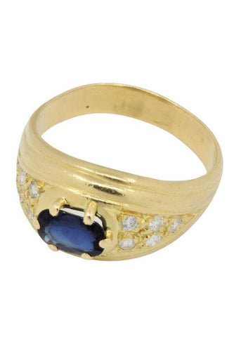 Bague BAGUE MODERNE SAPHIR ET DIAMANTS 58 Facettes 045021