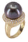 Bague 53 BAGUE PERLE DE TAHITI DIAMANTS 58 Facettes 075661