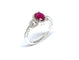Bague Bague femme or blanc diamants et rubis 58 Facettes