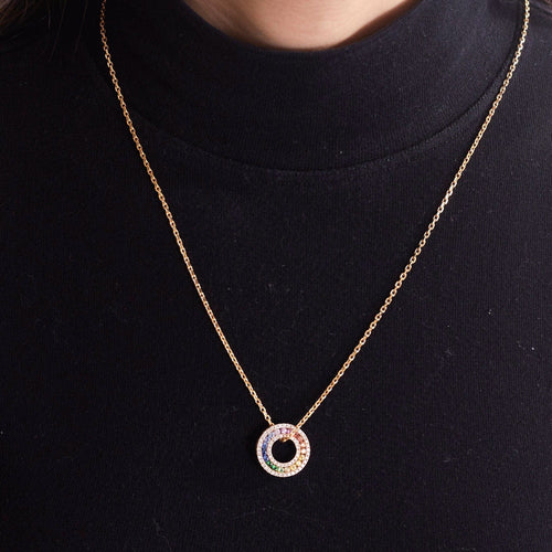 Pendentif Pendentif or rose 18 carats saphirs et diamants 58 Facettes