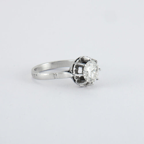 Bague 53 Bague Solitaire Platine Diamant 1.45ct 58 Facettes ADA02