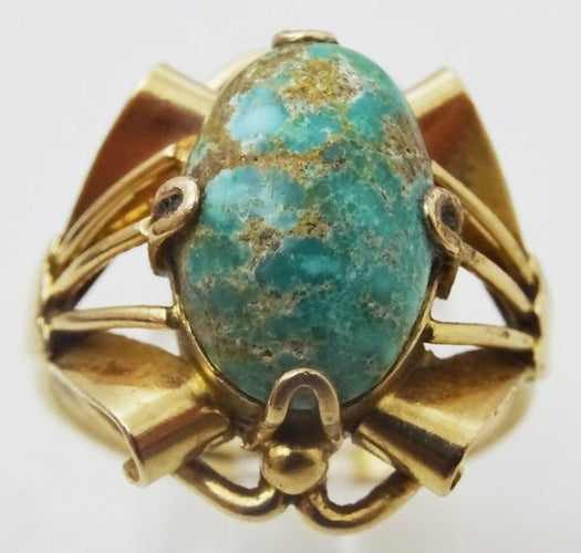 Bague Bague russe Turquoise orientale 58 Facettes
