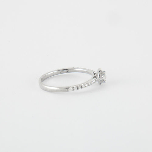 Bague 53 Bague Or blanc Diamants 58 Facettes