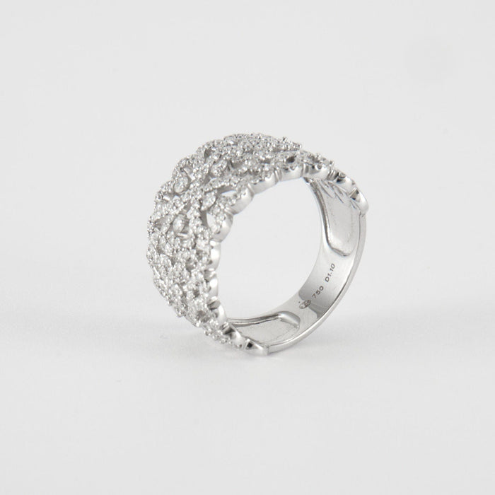 Bague 53 Bague en Or Blanc & diamants 58 Facettes