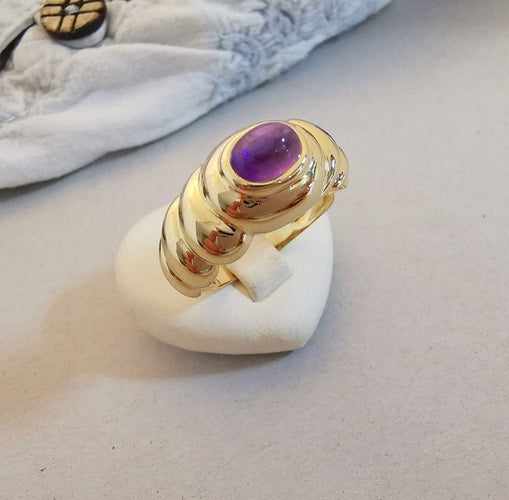 Bague Bague Améthyste Or jaune 58 Facettes AA 1253