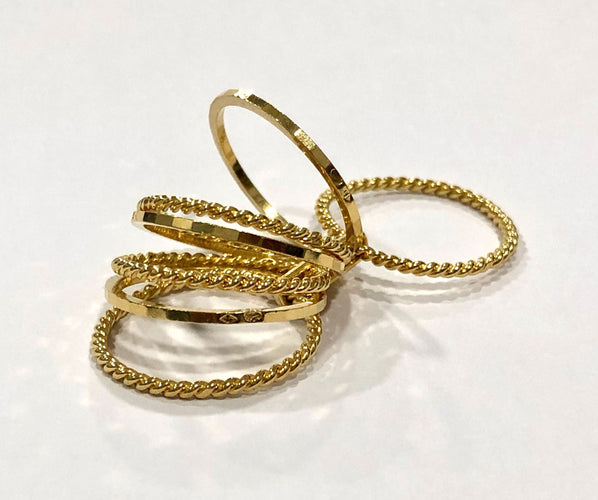 Bague Bague semainier en or jaune 58 Facettes