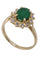 Bague 53 BAGUE POMPADOUR ÉMERAUDE ET DIAMANTS 58 Facettes 078181