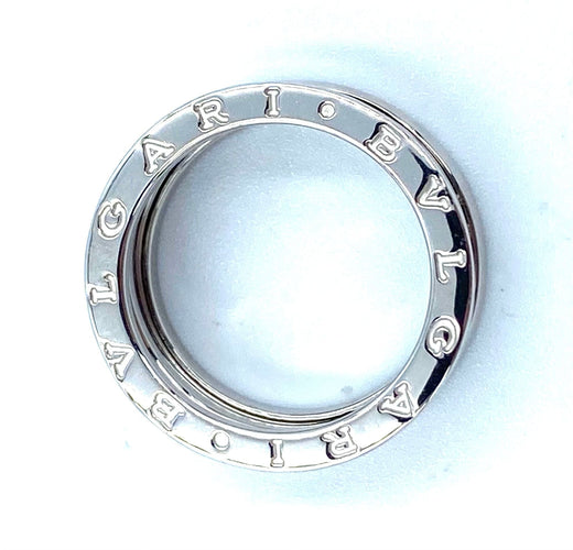Bague BVLGARI. Bague B.Zéro 1 or blanc 18K 58 Facettes