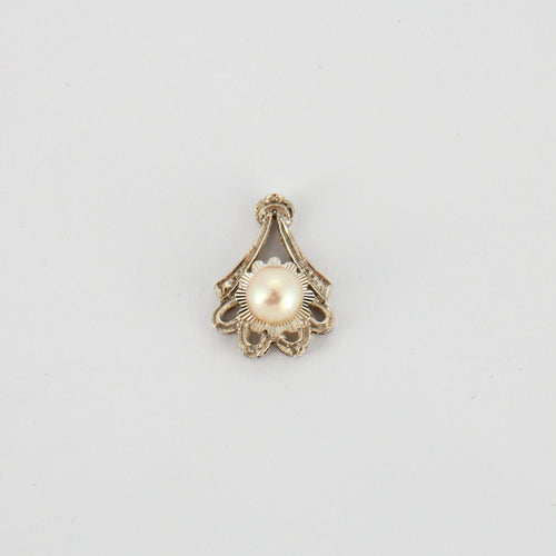 Pendentif Pendentif or blanc perle de culture 58 Facettes