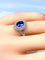 Bague 52 Bague Saphir entourage diamants 58 Facettes AB251