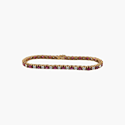 Bracelet Bracelet Tennis Rubis Diamants 58 Facettes