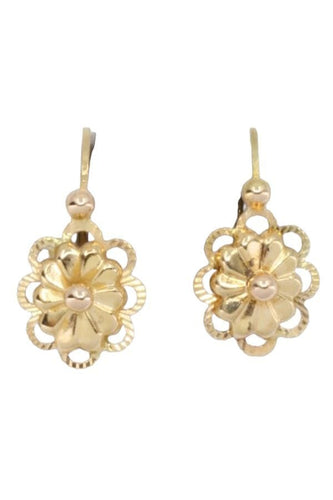 Boucles d'oreilles DORMEUSES ANCIENNES 58 Facettes 061051