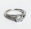 Bague 51 Solitaire accompagné or blanc diamant 0,98ct 58 Facettes 1-154/7