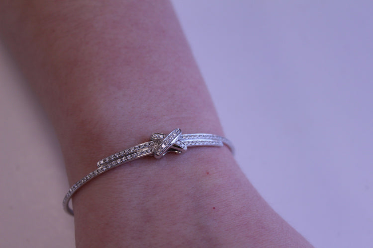 Bracelet CHAUMET - Bracelet Liens Or blanc Diamants 58 Facettes 082482