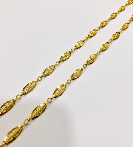 Collier COLLIER MAILLE FILIGRANE OR JAUNE 58 Facettes