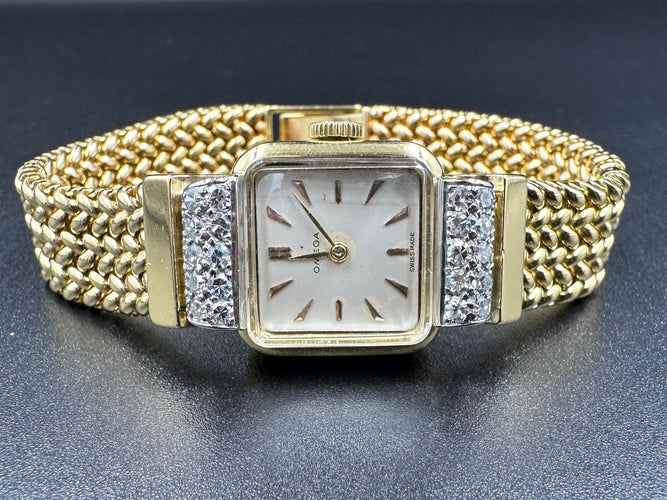 Montre OMEGA - Montre vintage 1950, or et diamants 58 Facettes