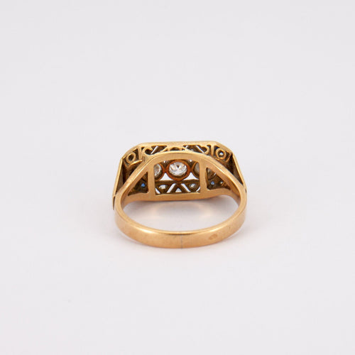 Bague 59 Bague Trilogie Diamants Art Déco 58 Facettes