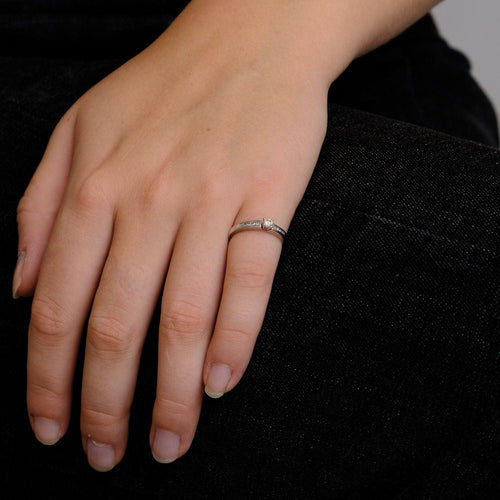 Bague 49 Bague Solitaire Diamant 0.10ct 58 Facettes 1