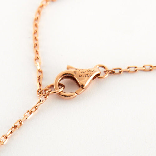 Collier Cartier - Collier "C" or rose et perle de culture Akoya 58 Facettes