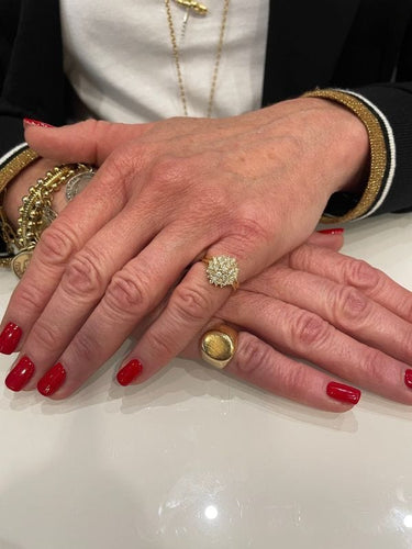 Bague BAGUE MODERNE PAVAGE DIAMANTS 58 Facettes 058891