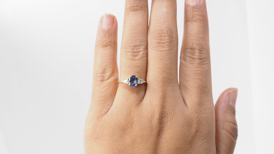 Bague 54 Bague Saphir 1.06ct Diamants 58 Facettes 27971