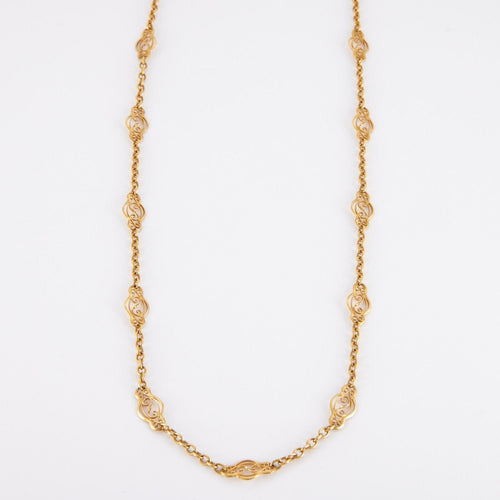 Collier Collier motifs filigranés en or jaune 58 Facettes P2L12