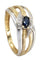 Bague BAGUE MODERNE SAPHIR ET DIAMANTS 58 Facettes 054841