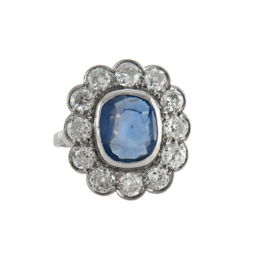 Bague Bague saphir diamants Art Déco 58 Facettes