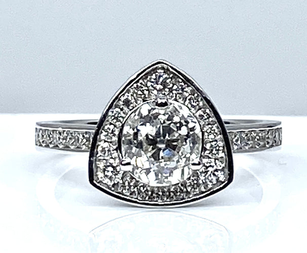 Bague 51 Bague Triangle diamant 1,10 carat 58 Facettes AB258