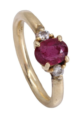 Bague BAGUE MODERNE RUBIS ET DIAMANTS 58 Facettes 081881