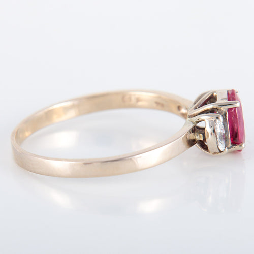 Bague 57 Bague Rubis épaulé 58 Facettes 8397