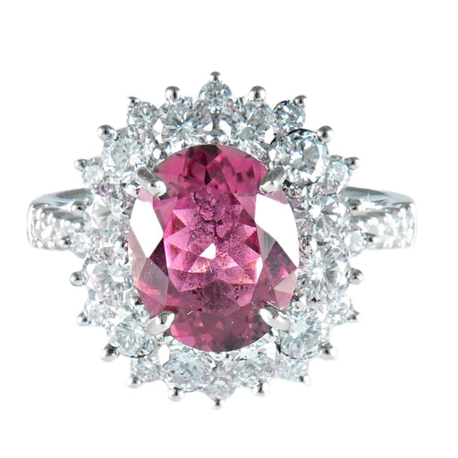 Bague 52 Bague Marguerite Saphir rose Diamants 58 Facettes