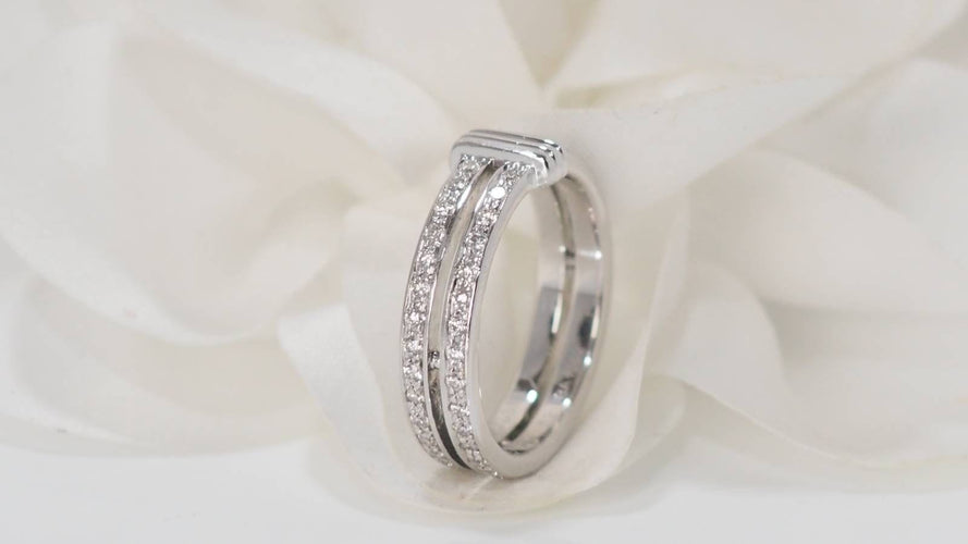 Bague 52 Mauboussin  - Bague or blanc, diamants 58 Facettes 32113
