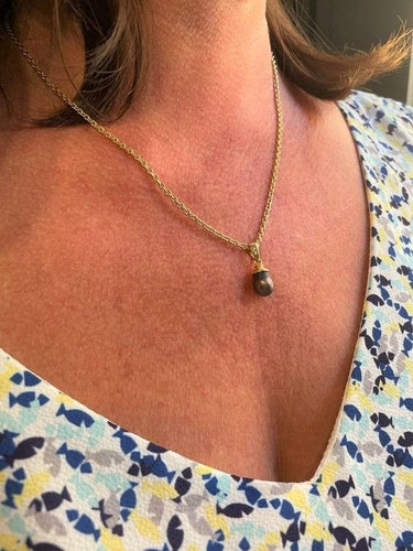 Pendentif PENDENTIF PERLE NOIRE 58 Facettes 053321