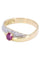 Bague 59 BAGUE MODERNE RUBIS ET DIAMANTS 58 Facettes 071691