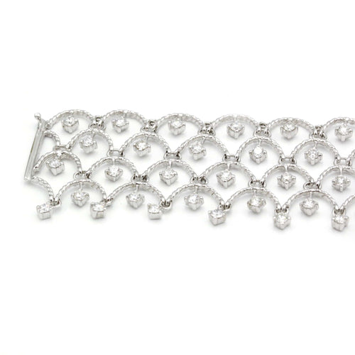 Bracelet Bracelet en Or blanc & Diamants 58 Facettes 230109R