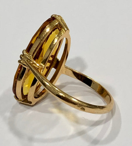 Bague 57 Sublime bague citrine orangé 58 Facettes