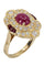 Bague BAGUE MODERNE RUBIS ET DIAMANTS 58 Facettes 003291