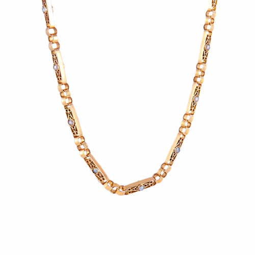 Collier Collier Maillons rectangulaires Perles 58 Facettes