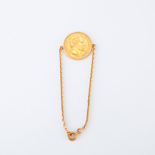 Bracelet Bracelet médaille en or jaune & diamants 58 Facettes