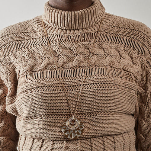 Collier BULGARI – Sautoir Intarsio Nacre Diamants 58 Facettes