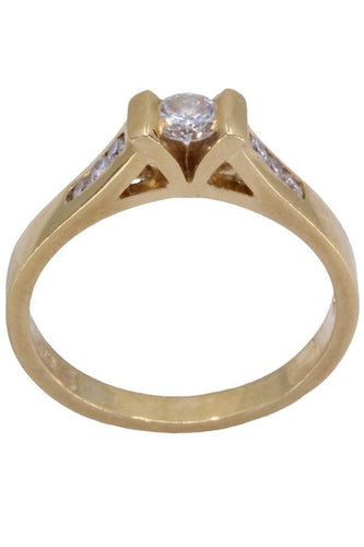 Bague 53 BAGUE STYLE SOLITAIRE DIAMANTS 0.17 CARAT 58 Facettes 073141