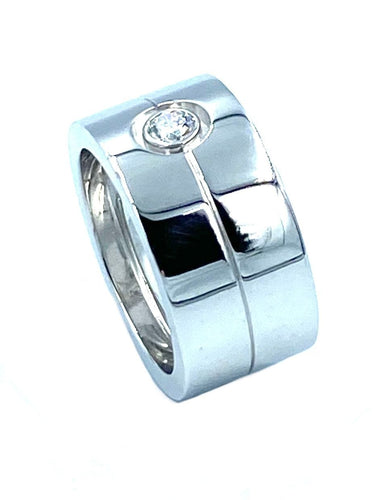 Bague CARTIER. Collection Love, bague or blanc et diamant 58 Facettes