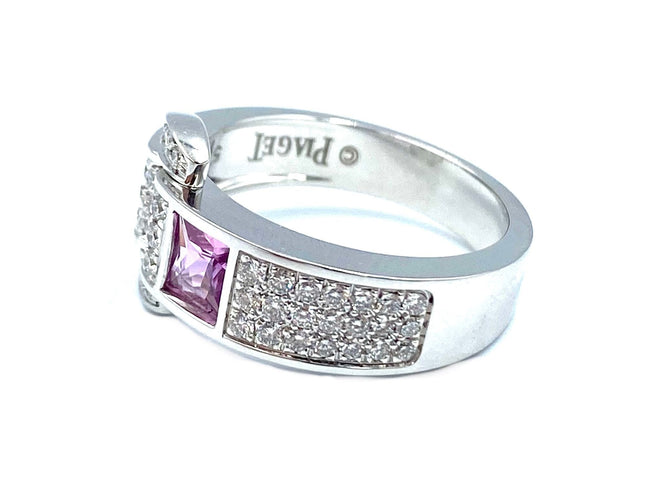 Bague 57 PIAGET - bague, saphir rose et diamants 58 Facettes